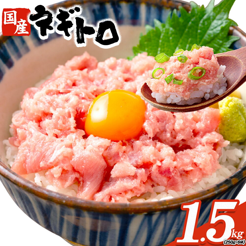 国産ネギトロ 約1.5kg(250g×6パック) 勝浦市の人気の海鮮お礼品