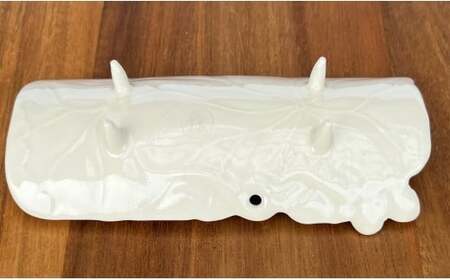 有田焼 定窯風睡蓮彫 茶則 四足長皿 2枚 セット【有田焼 花伝作】食器 器 うつわ お茶 和皿 お茶道具 小物入れ アクセサリー入れ インテリア 睡蓮 スイレン 22000円 A22-5