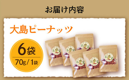 大島ピーナッツ 70g×6袋 長崎県 小値賀町 大島 【神川農園】 [DBT002] [DBT002]