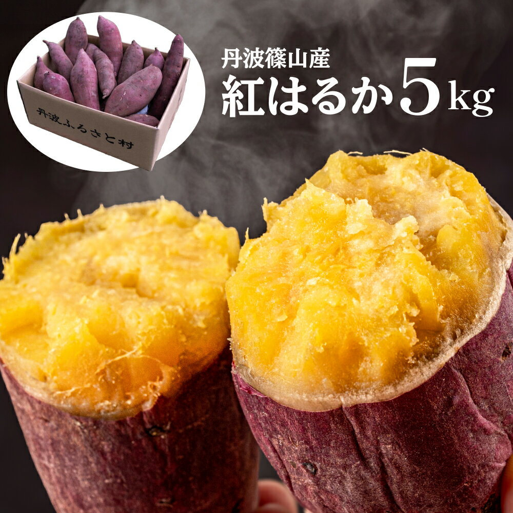 【ふるさと納税】【2025年11月中旬～発送】丹波ふるさと村の紅はるか　5kg（サイズ未選別）兵庫県 さつまいも サツマイモ さつま芋 甘い ホクホク 焼き芋 焼芋 焼いも おいしい 美味しい ねっとり 天ぷら ポテト 食物繊維 美容 スイーツ 非常食 箱買い 大量 詰め合わせ 国産