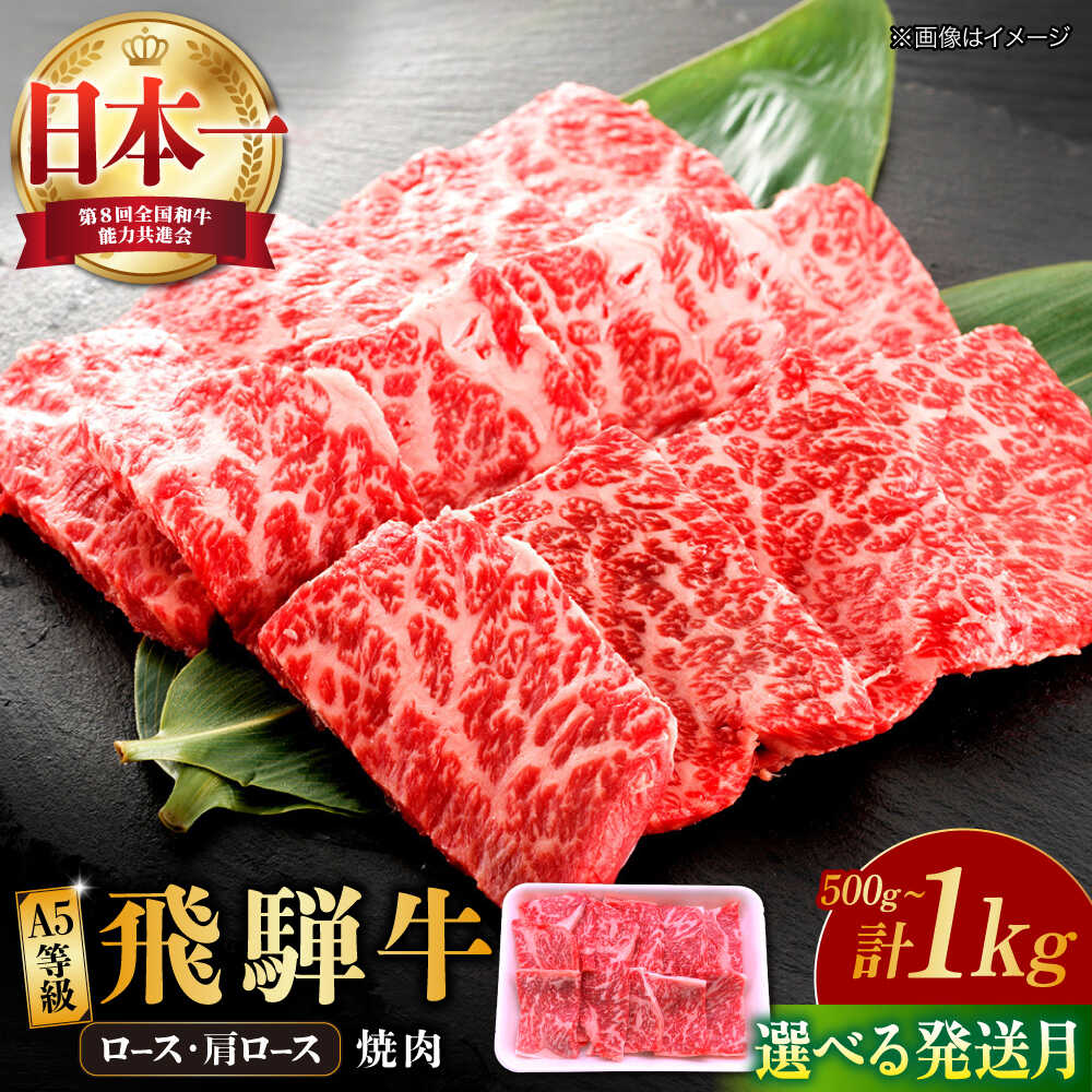 【ふるさと納税】【選べる発送月・容量】飛騨牛 焼肉用 ロース・肩ロース A5等級 多治見市 / 渡辺精肉店 和牛 ブランド牛 牛肉[TAZ030]