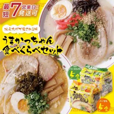 Z55-06 うまかっちゃん 博多からし高菜・豚骨ラーメン食べ比べセット(5食×2) ラーメン
