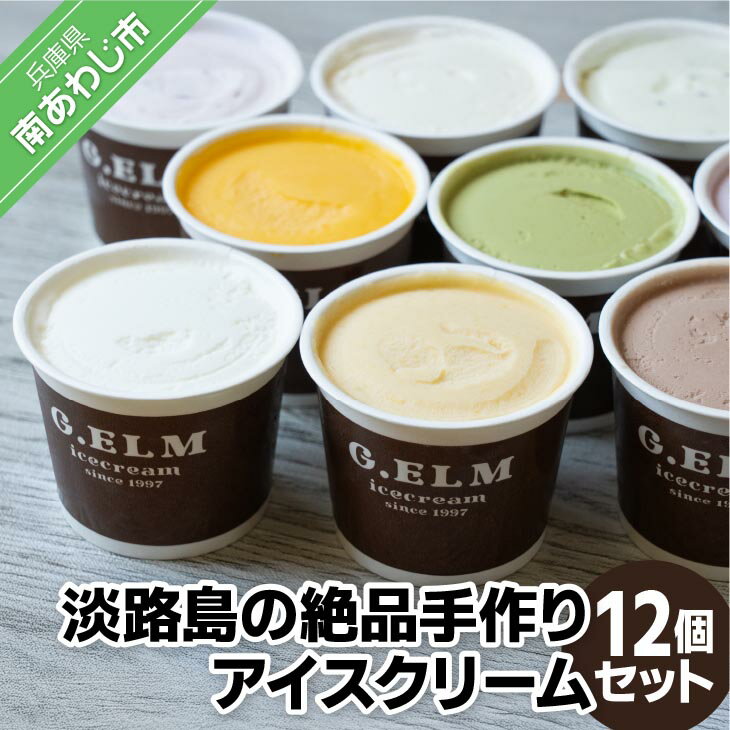 【ふるさと納税】 【G.ELM】「淡路島の絶品手作りアイスクリーム」12個セット