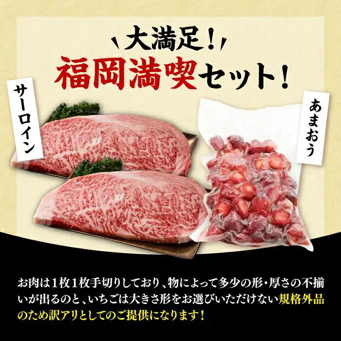 博多和牛 サーロイン 250g×2 & 冷凍あまおう 800g VBB016