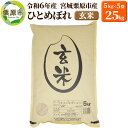 【ふるさと納税】【令和6年産・玄米】宮城県栗原市産 ひとめぼれ 25kg (5kg×5袋)