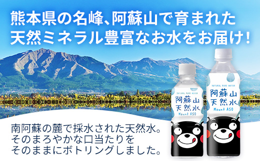 【定期便3ヶ月】熊本のおいしいお水 阿蘇山天然水 330ml×24本（1ケース）（共通返礼品・御船町） - 天然水 水 飲料水 ミネラルウォーター 箱買い まとめ買い ペットボトル 飲料 ウォーター 