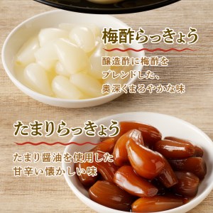 らっきょう３種（梅酢・たまり醤油・ゆず）　国産無添加　80g×6袋 [h138]