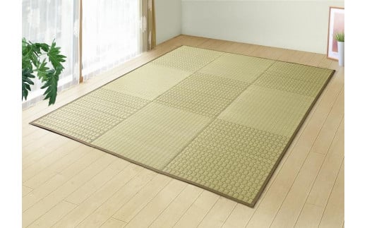 
            国産い草ラグ　 DX桃山 スベリ止め加工 ベージュ 200×250
          