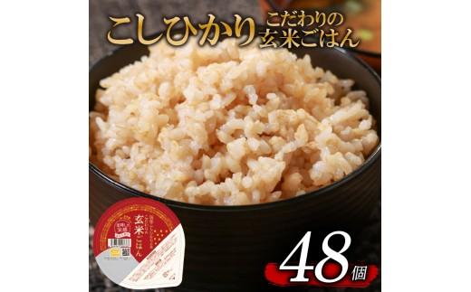 こしひかり 玄米ごはんパック 120g 48個 玄米 米 お米 ごはん ご飯 こめ パックライス パックご飯 パックごはん ご飯パック ごはんパック パック ライス 防災 電子 レンジ 温めるだけ レ