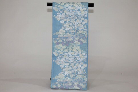 【ふるさと納税】【西陣活性化を応援！】西陣織袋帯（モノクロ　かつら茨2　水）│京都市 京都 西陣織 着物 帯 ギフト 贈答 誕生日 成人式