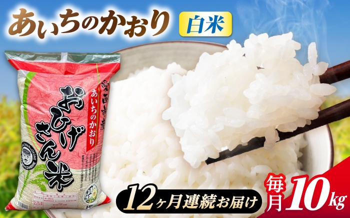 
                  【12回定期便】あいちのかおり 白米 10kg×12ヵ月 愛西市 / 脇野コンバイン [AECP009]
                