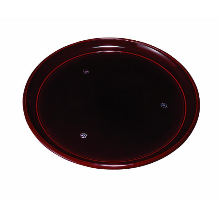 
丸盆 27cm 総溜 明月
