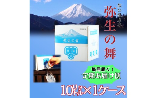 
                  【6～12ヶ月定期便】奇跡の飲む温泉水「真木温泉 弥生の舞」　飲泉力（BIBバック）10L入り
                