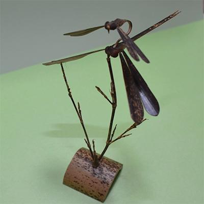 ふるさと納税 木津川市 【京都産竹使用】竹のバランストンボ2匹ver(中)リラックスインテリア!