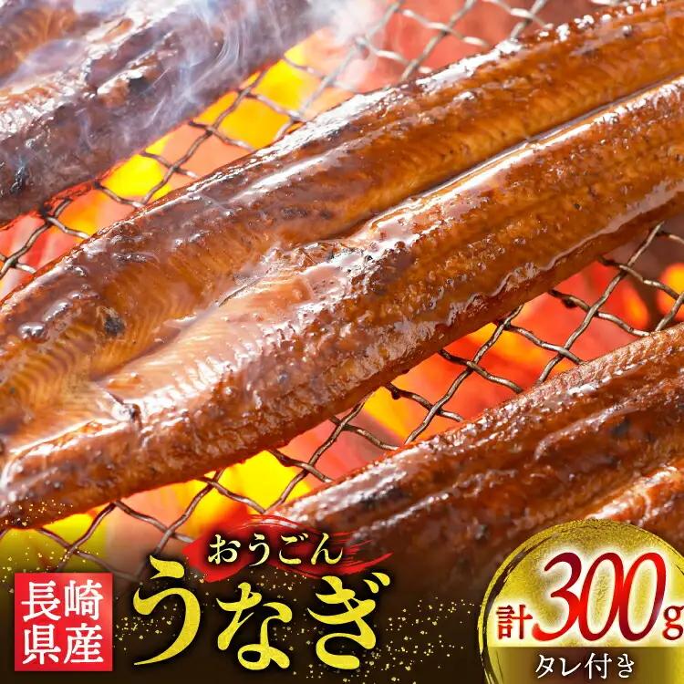 うなぎ 国産 蒲焼 長崎県産 おうごんうなぎ 約300g 1尾～3尾 [松永水産 長崎県 平戸市 hr42bvj550035] 鰻 うな重 うな丼 ひつまぶし 蒲焼き かばやき タレ付き 養殖 国内産 1尾 3尾 冷凍 unagi