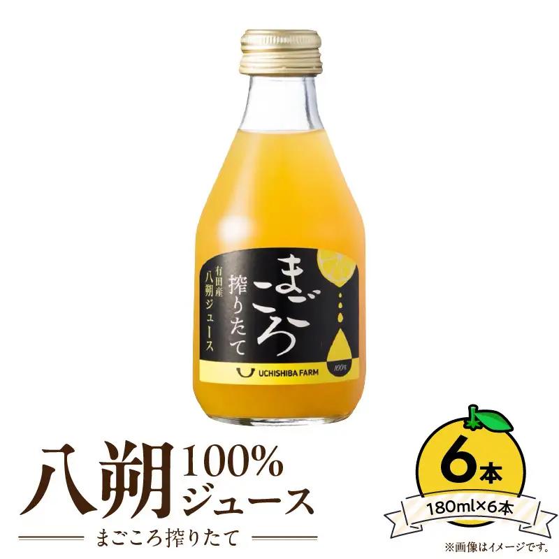 【まごころ搾りたて】八朔ジュース100％ 180ml×6本_ZE6426