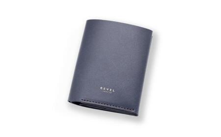 湘南工房 折革コンパクト2ツ折り財布【ネイビー】