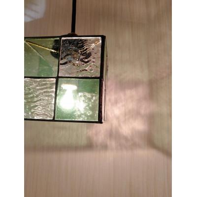 ふるさと納税 基山町 ステンドグラス　リーフグリーン×クリアー【ペンダントランプ】 |  | 02