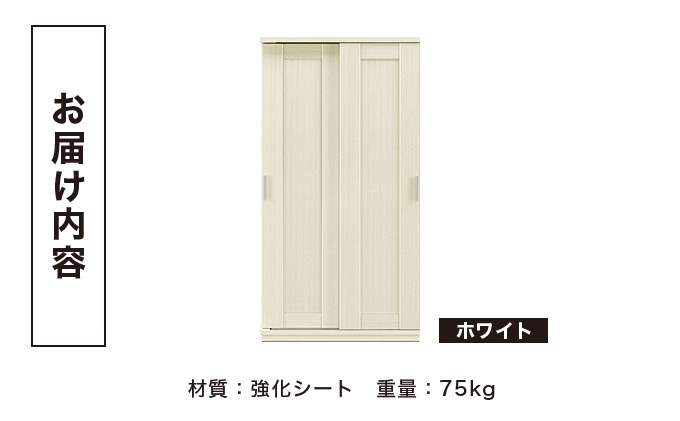 Most（モスト）幅100 板戸 シューズボックス ホワイト【北海道・東北・沖縄・離島不可】CN059-WH