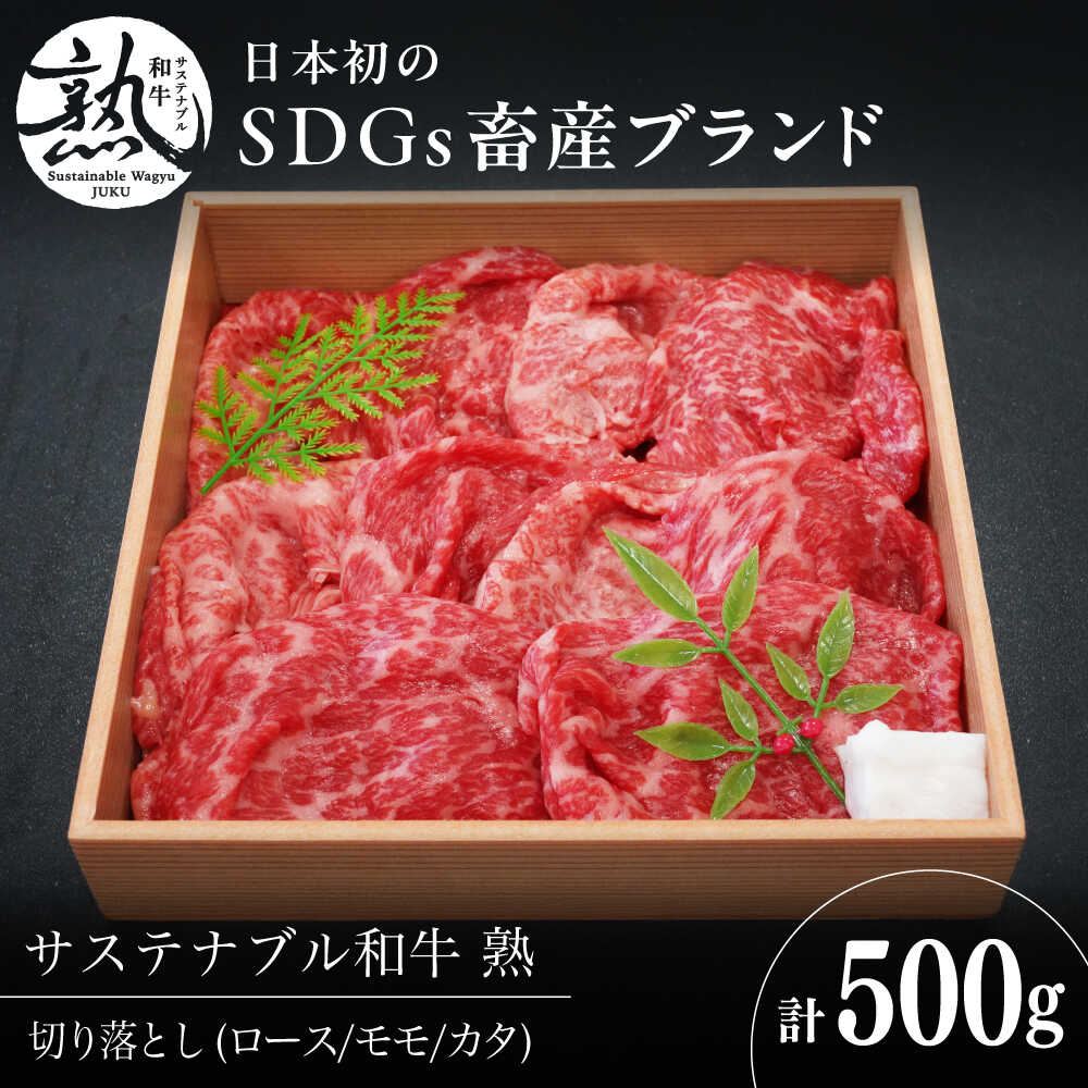 【ふるさと納税】 切り落とし サステナブル和牛 熟 切り落とし(モモ/カタ/ロース） 500g? | サステナブル和牛 切り落とし 和牛 牛肉 肉 にく 切落し こま切れ 小間切れ モモ肉 もも肉 ロース 炒め物 煮物 牛丼 肉じゃが 惣菜 島根県雲南市/株式会社熟豊ファーム[AIAT018]