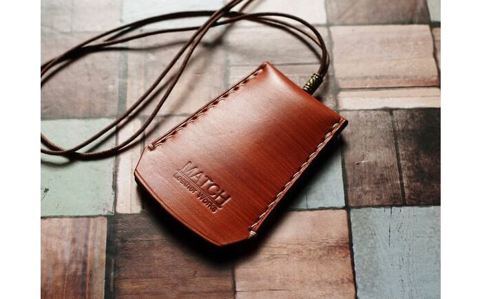 
            長濱レザー キークロシェット  滋賀県長浜市/MATCH Leather Works[AQAI011]  革 レザー キーケース 鍵 牛ヌメ革
          