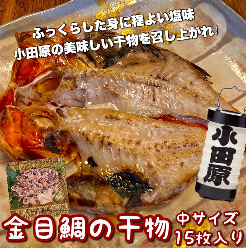 金目鯛の干物 中サイズ 15枚セット 142069_DQ139