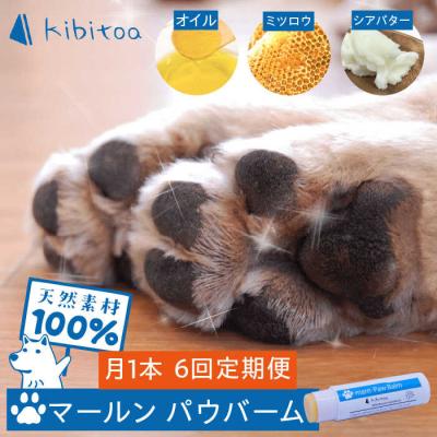 ふるさと納税 糸島市 【全6回定期便】【天然素材100%・ペット用】ミツロウ&amp;オーガニックオイルパウバーム[AIN003]