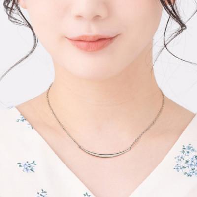 ふるさと納税 弥彦村 純チタンバーネックレス(カーブプレート)42cm |  | 01