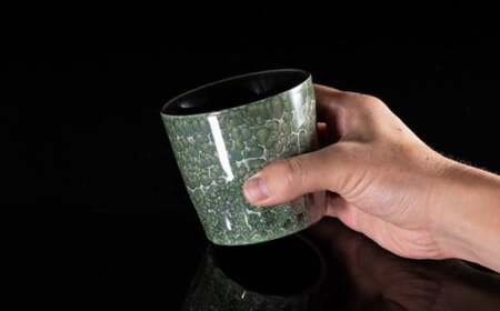【世界でグランプリ受賞】有田焼 大理石のような質感 ロックカップ 麟 Lin Marble Old Ivy 1個【金照堂】ロックグラス ウイスキーグラス 焼酎グラス 酒器 アイビー グリーン 緑 ギフ