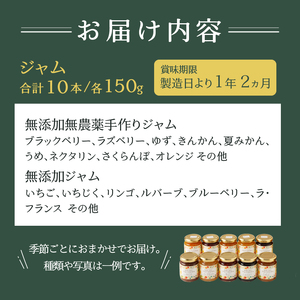a16-036　無添加無農薬手作りジャム10本セット