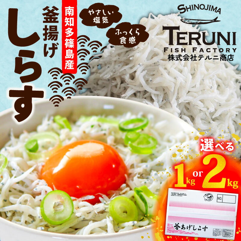 【ふるさと納税】釜揚げ しらす 容量選べる 1kg or 2kg 減塩 冷凍 丼 パスタ おにぎり 国産 シラス おすすめしらす 栄養豊富 しらすごはん 簡単調理 万能 ふるさと納税しらす ご飯 ごはん 丼 料理 小分け ふりかけ 魚 海鮮 手軽 魚介 小魚 海の幸 そうめん 愛知県 南知多町