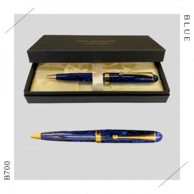 ふるさと納税 東大阪市 【青】手作りボールペン1本(B700太軸)