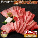 【ふるさと納税】《定期便》長崎和牛焼肉カルビ(500g)【3回お届け】