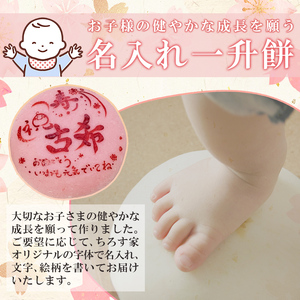 a953-B ＜期間限定！2024年11月～2025年5月末の間で発送対応＞名入れ一升餅(紅)【ちろす家】姶良市 おもち 餅 背負い餅 餅踏み お祝い 1歳 男の子 女の子 誕生日 ベビー イベント 