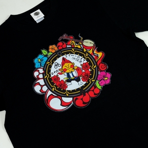 沖縄市 マンホールTシャツ エイ坊 （黒 / Sサイズ） Tシャツ 半袖 キャラクター メンズ レディース 沖縄市 黒色 沖縄市/株式会社TAK JAPAN [BCDK002-01]