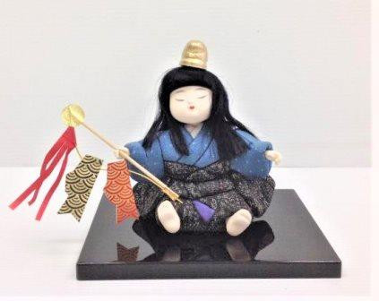 
塩沢織木目込人形 （五月人形）可愛らしいさつき童
