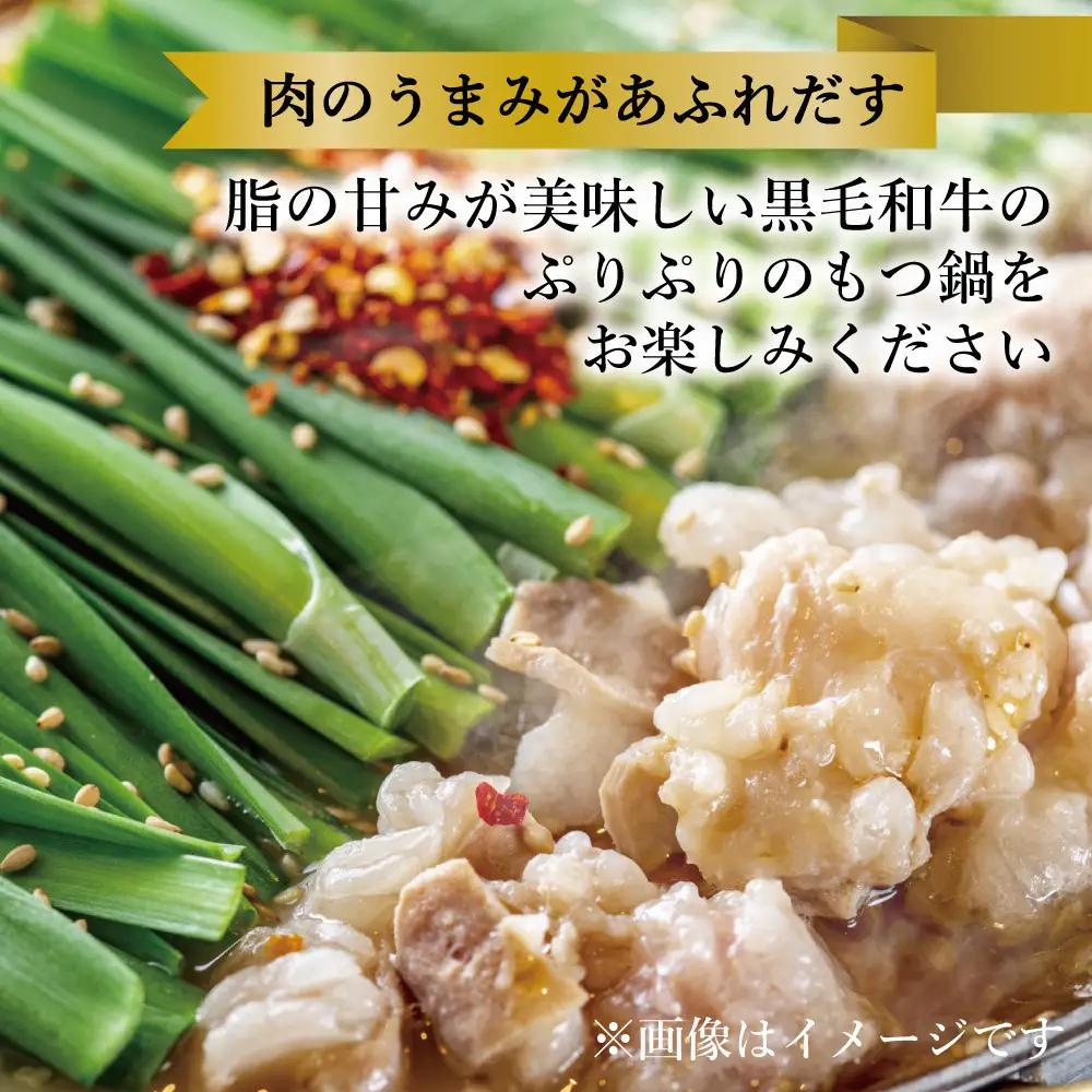 黒毛和牛もつ鍋　白濁 鶏ガラスープ醤油スープ　６〜８人前セット