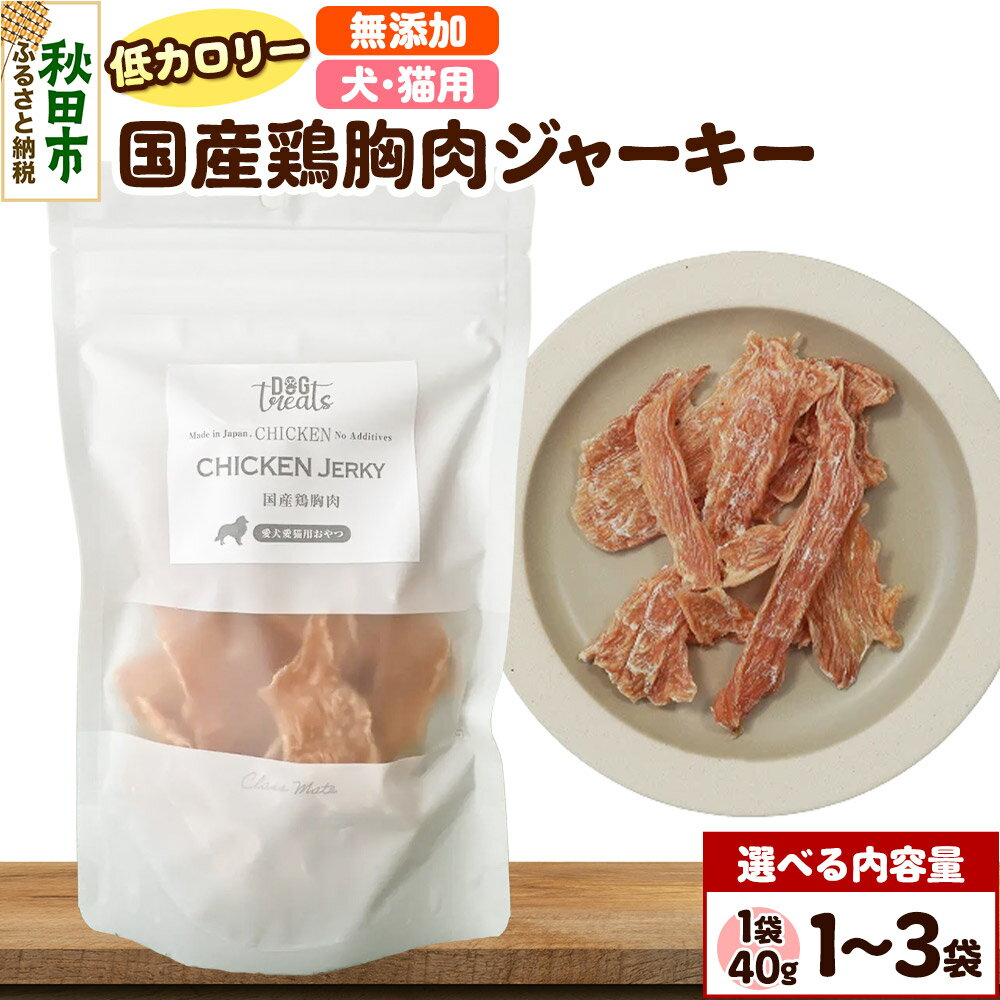 【ふるさと納税】国産鶏胸肉ジャーキー 無添加 【選べる内容量 1袋／2袋／3袋】 クロネコゆうパケット