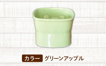 美濃焼　陶器製ペット用フードボウル【早食い防止高台フードボウル(大/アップルグリーン)pet111】【1427838】