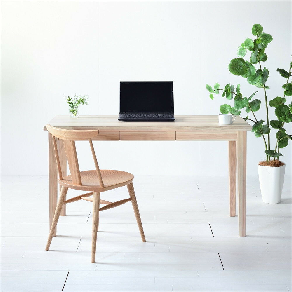 【ふるさと納税】国産杉材を使った脚元スッキリシャープなパソコンデスク【Stylish SHIORI PC desk】 | テーブル リモートワーク コンパクト 引き出し 収納 デスク 机 勉強机 北欧 おしゃれ 家具 インテリア 大川 大川家具 国産 日本製 横長 木製 天然木 幅130 奥行58 高さ73
