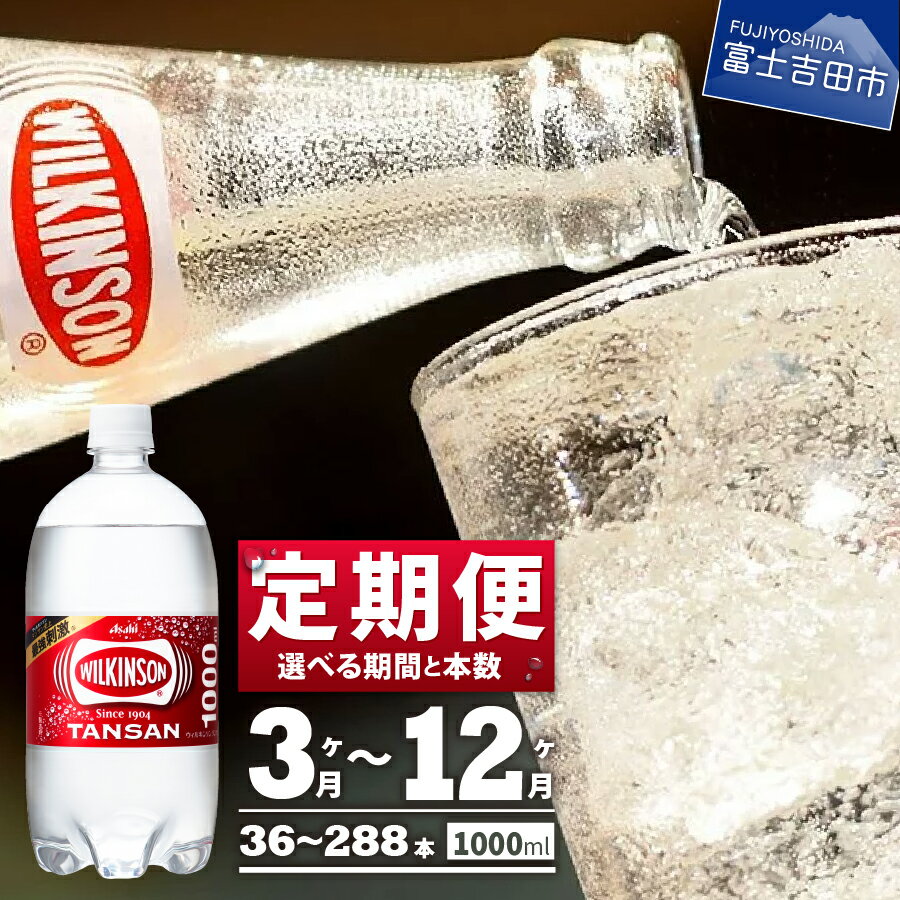 【ふるさと納税】 定期便 選べるお届け回数 3～12ヶ月 毎月 隔月 ウィルキンソン タンサン 24本 48本 1000ml 1L 強炭酸 炭酸飲料 炭酸 ペットボトル アサヒ飲料 炭酸水 ランキング 高評価