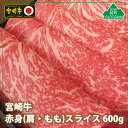 【ふるさと納税】黒毛和牛 A4A5等級 高級部位 宮崎牛赤身 スライス600g 牛肉 肩 もも モモ ウデ トウガラシ すき焼き しゃぶしゃぶ 冷凍 内閣総理大臣賞受賞 宮崎県産 送料無料（36-207）