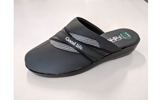 紳士用防寒サンダル　JK 385 A（ブラック / M）