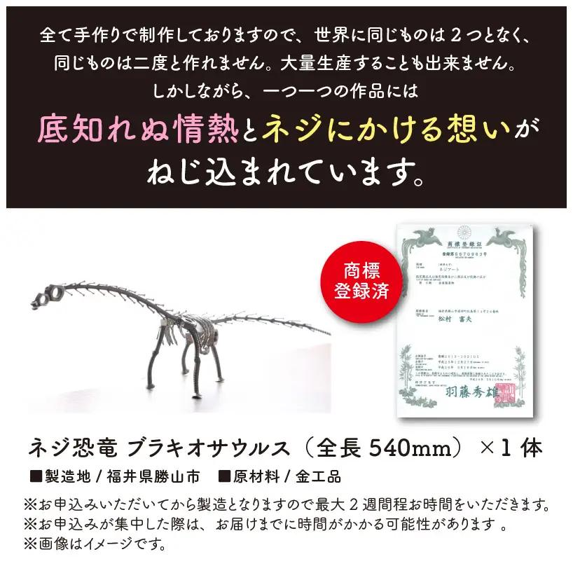恐竜 ブラキオサウルス オールステンレス ネジ製 540mm [A-025006]