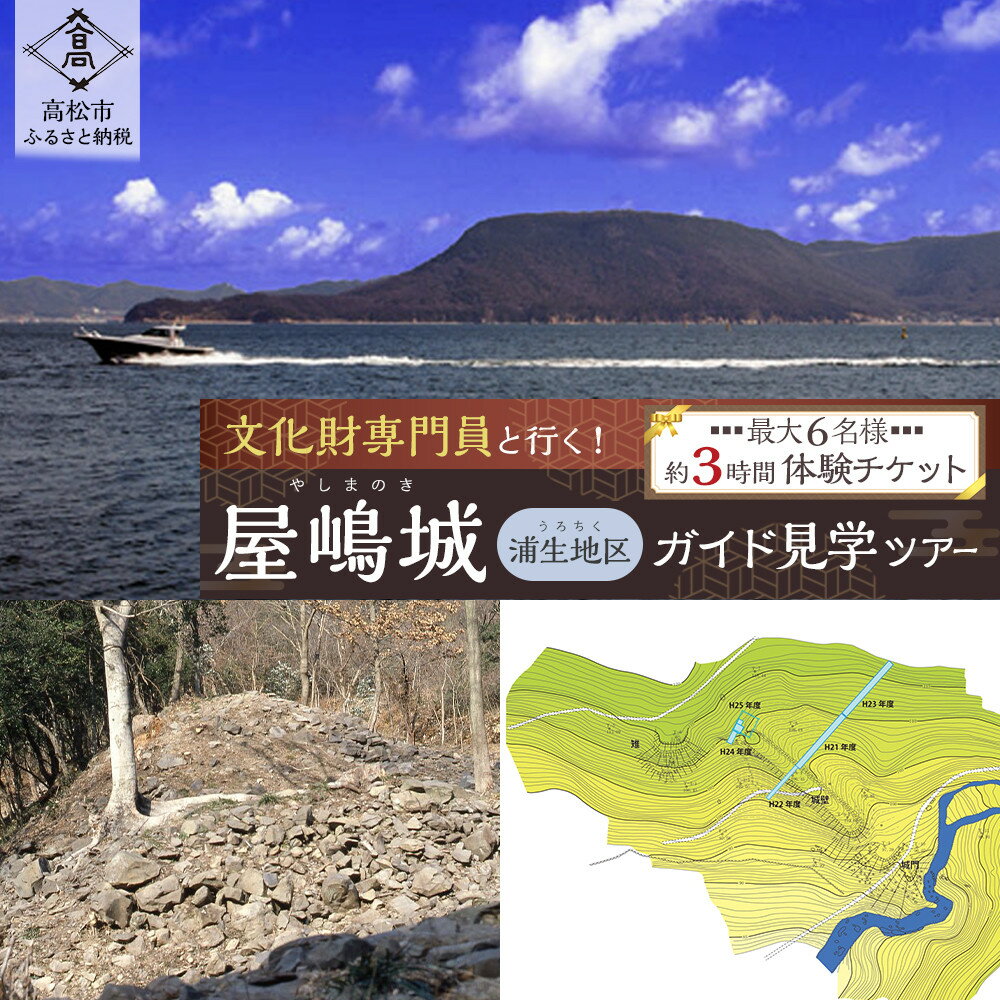 【ふるさと納税】文化財専門員と行く！屋嶋城（浦生地区）ガイド見学ツアー【自由研究/夏休みの特別な体験に】