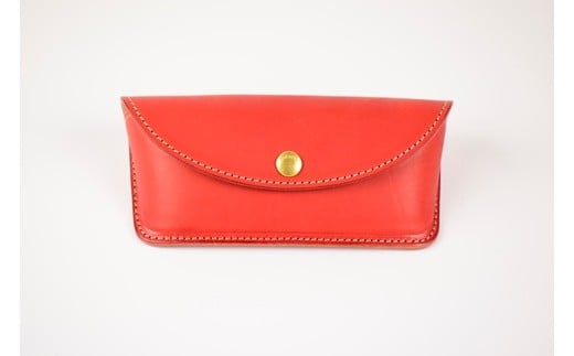 【minca】栃木レザーのメガネケース 本革 /Glasses case 01/レッド　525【ファッション 人気 おすすめ 】