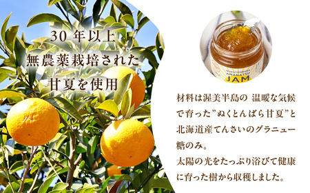 【先行予約】ぬくとんばら甘夏ジャム 4個セット ジャム 甘夏 渥美半島 愛知県 田原市 柑橘 マーマレード てんさい グラニュー糖 パン 渥美フーズ