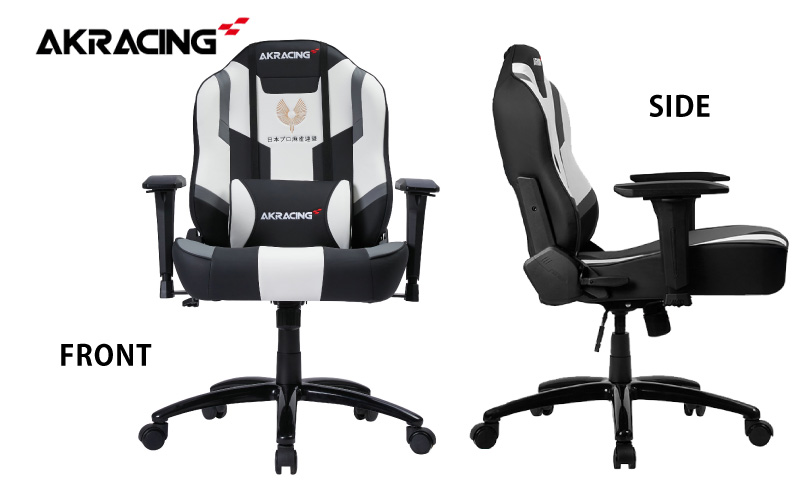 AKRacing MJ Grey 日本プロ麻雀連盟モデル エーケーレーシング ゲーミングチェア ローバックチェア（ランバーサポート付き）【大阪 泉佐野 大阪府 泉佐野市】