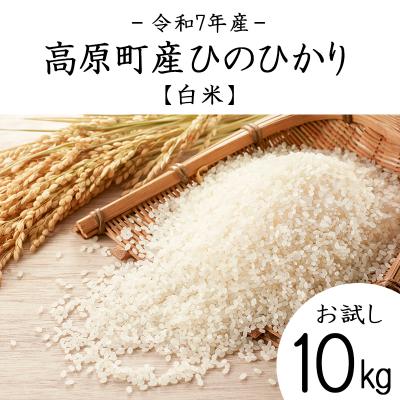 ふるさと納税 高原町 【令和7年産 新米】宮崎県高原町産ひのひかり白米10kg TF856