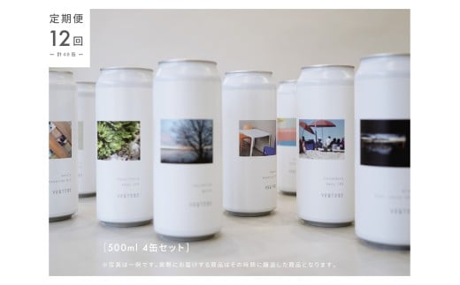 ＜年12回 定期便＞ VERTERE（バテレ）クラフトビール 500ml缶 4本
